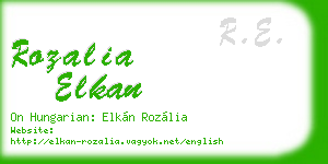 rozalia elkan business card